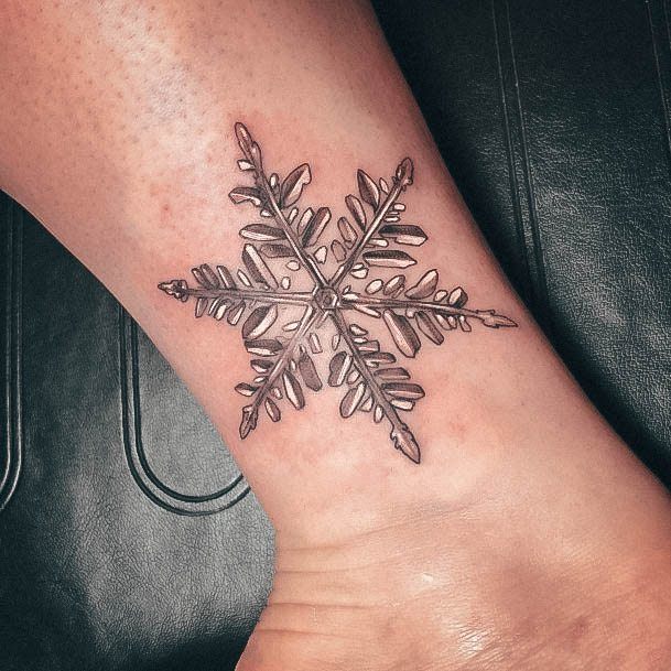 Delightful Tattoo For Women Snowflake Designs