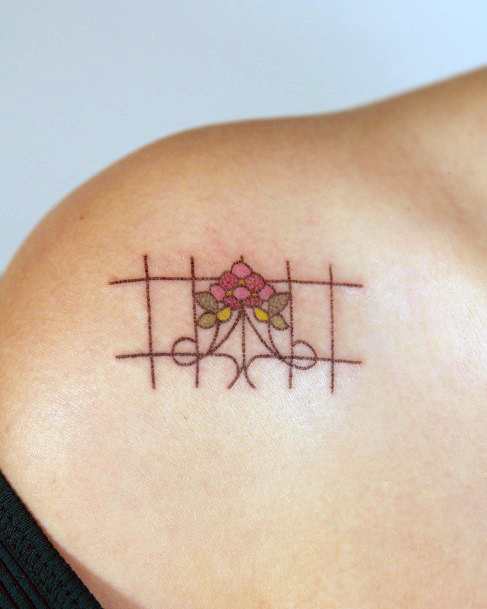 Delightful Tattoo For Women Stained Glass Designs