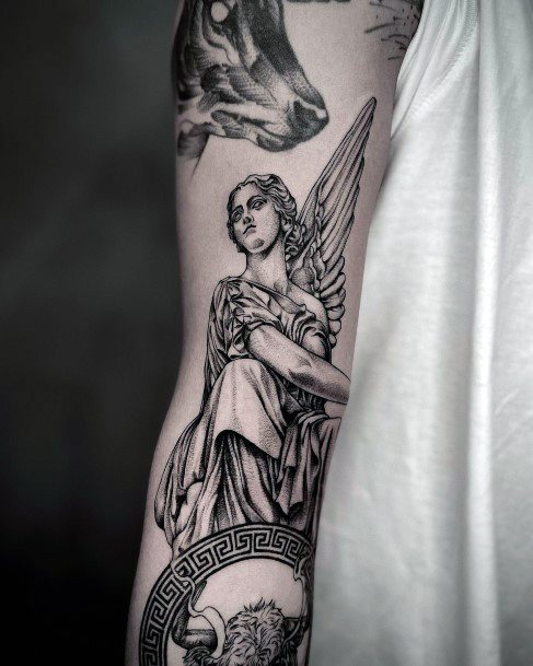 Delightful Tattoo For Women Statue Designs