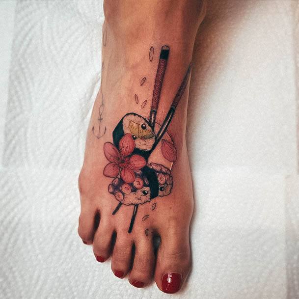 Delightful Tattoo For Women Sushi Designs