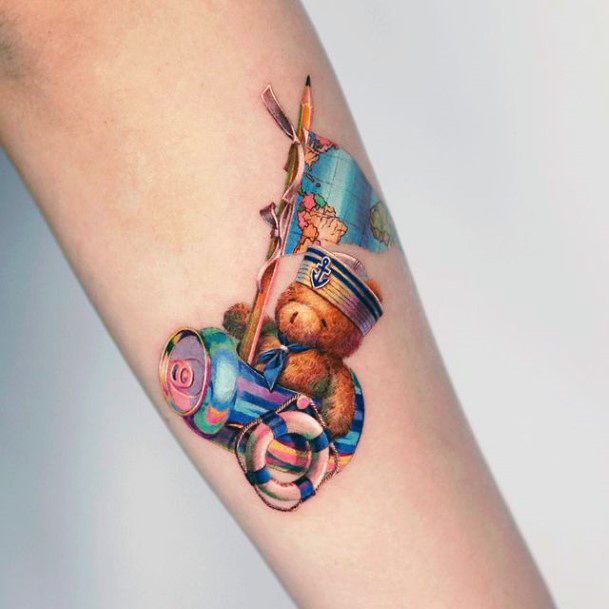 Delightful Tattoo For Women Teddy Bear Designs