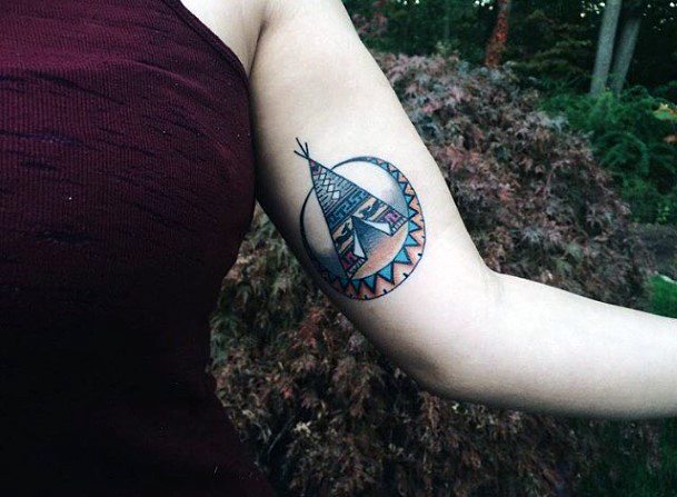 Delightful Tattoo For Women Tipi Designs