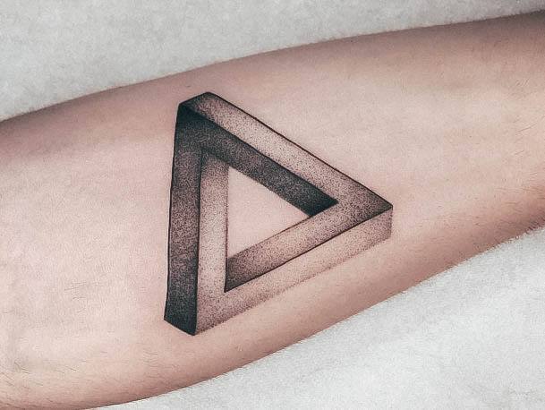 Delightful Tattoo For Women Triangle Designs