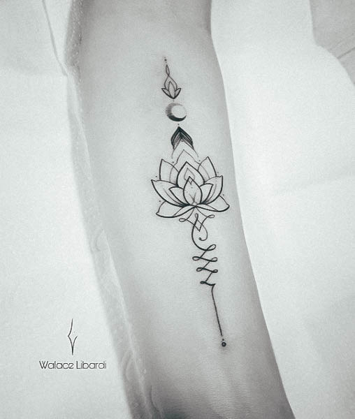 Delightful Tattoo For Women Unalome Designs