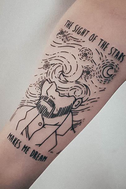 Delightful Tattoo For Women Van Gogh Designs