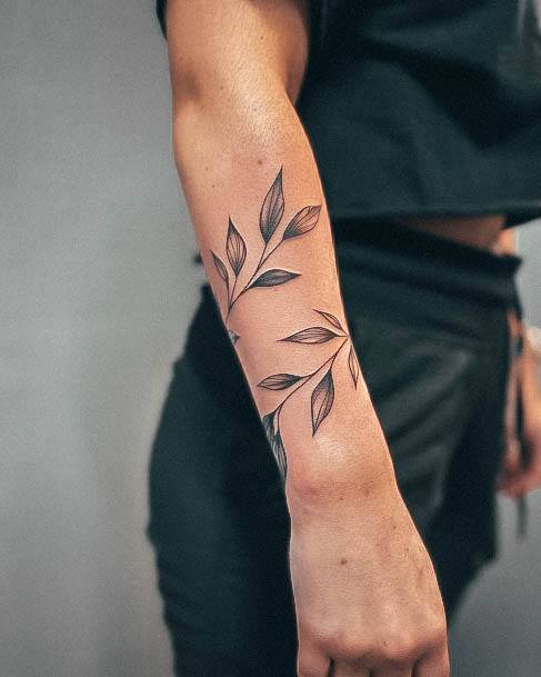 Delightful Tattoo For Women Vine Designs