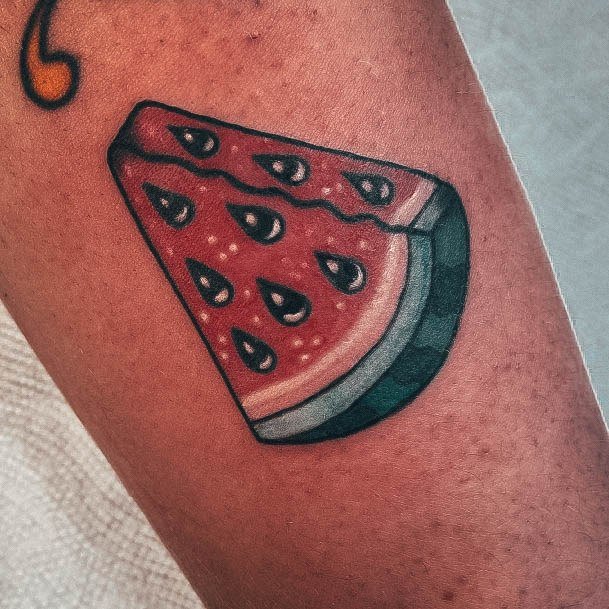 Delightful Tattoo For Women Watermelon Designs