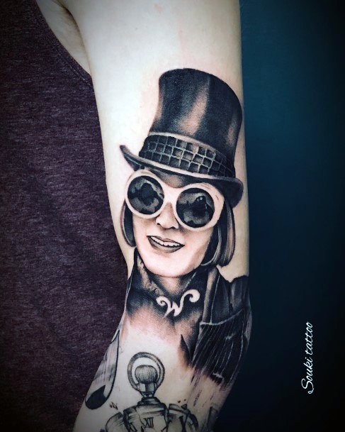 Delightful Tattoo For Women Willy Wonka Designs