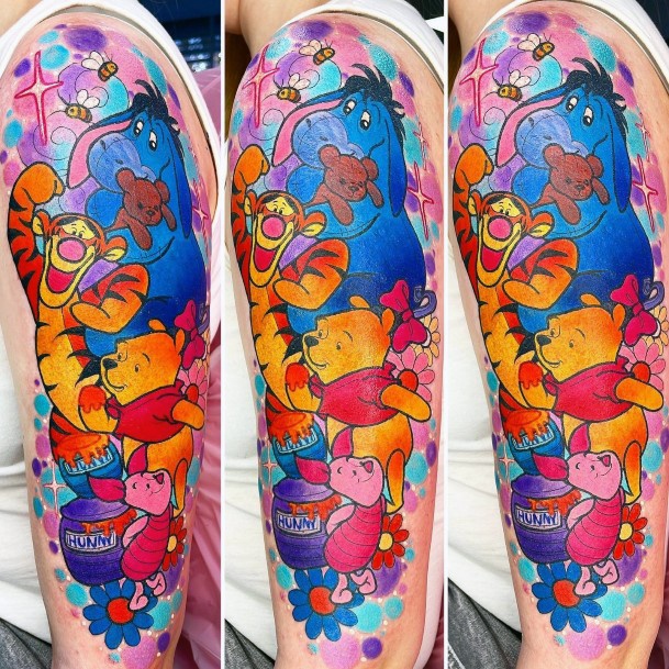 Delightful Tattoo For Women Winnie The Pooh Designs