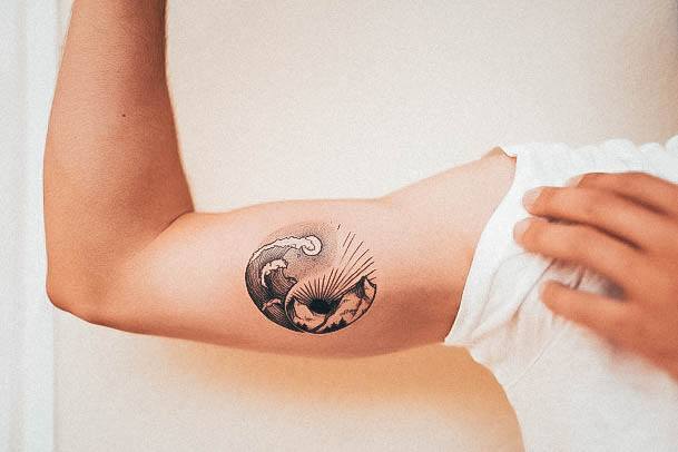 Delightful Tattoo For Women Yin Yang Designs