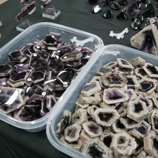 Denver Gem And Mineral Show Slices Of Amethyst