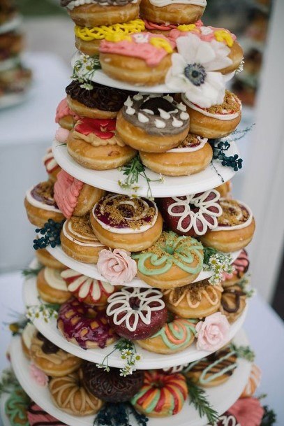 Designer Donut Wedding Cake