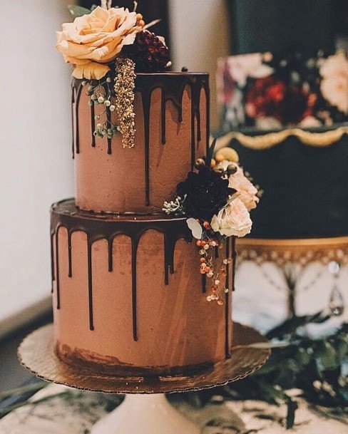 Desirable Chocolate Wedding Cake