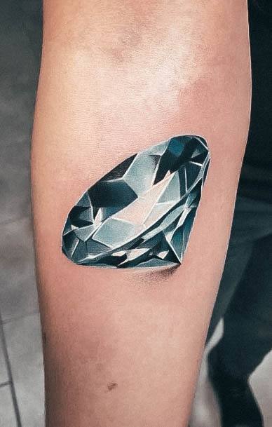 Diamonds Female Jewel Tattoo Designs Small 3d