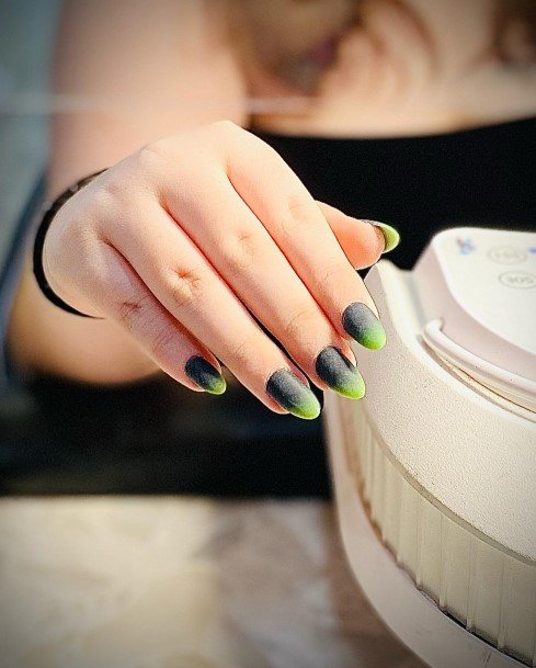 Diblack And Green Females Black And Green Nail