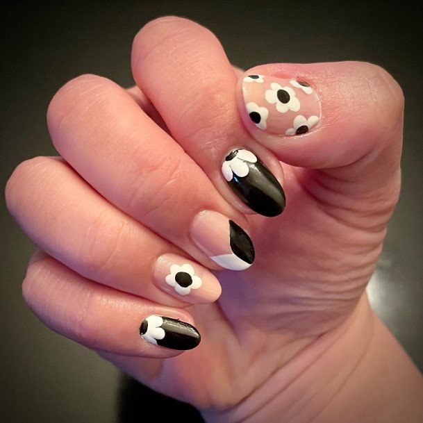 Diblack And White Females Black And White Nail