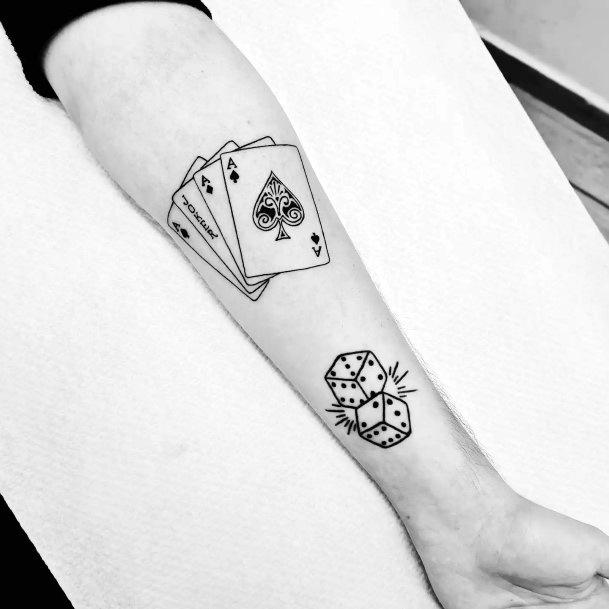 Dice Tattoo Feminine Designs