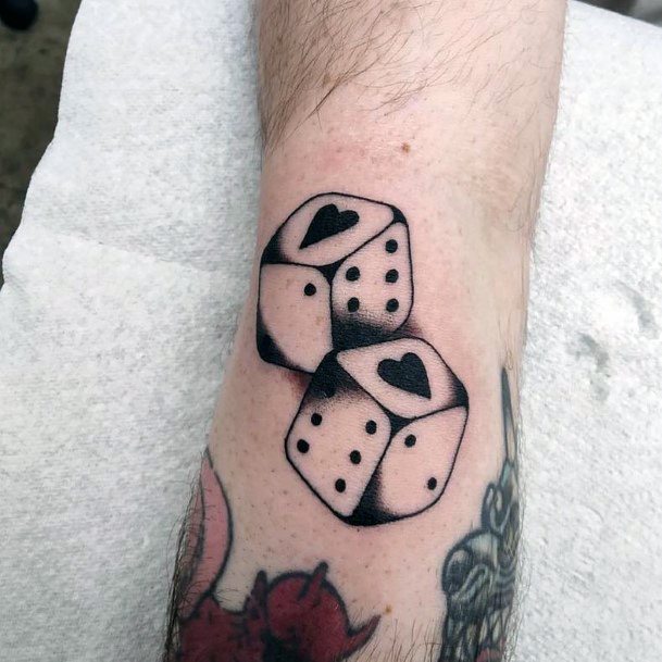 Dice Womens Feminine Dice Tattoos