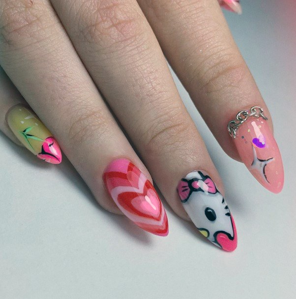 Different Hello Kitty Nails