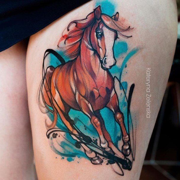 Dihorse Females Horse Tattoo