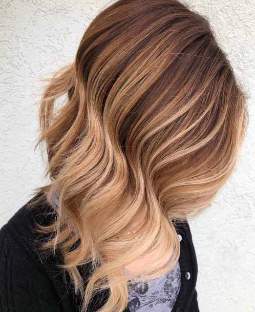 Dimensional Golden Balayage For Women