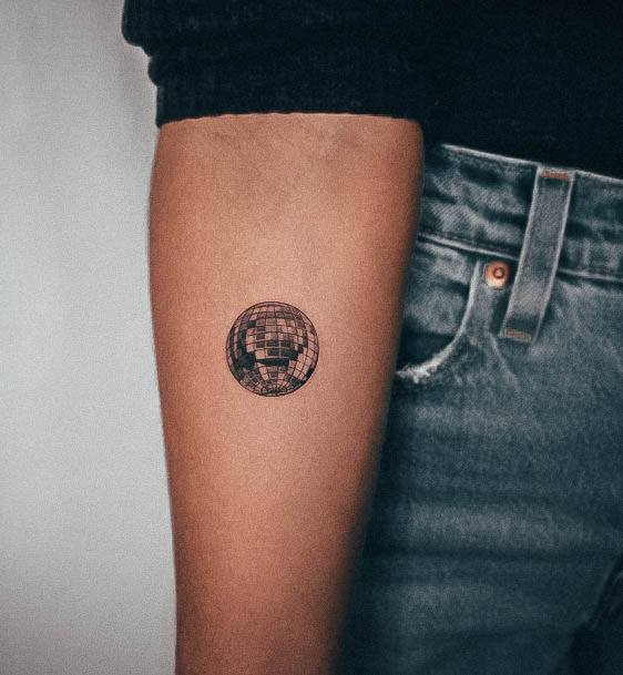 Disco Ball Tattoo For Ladies