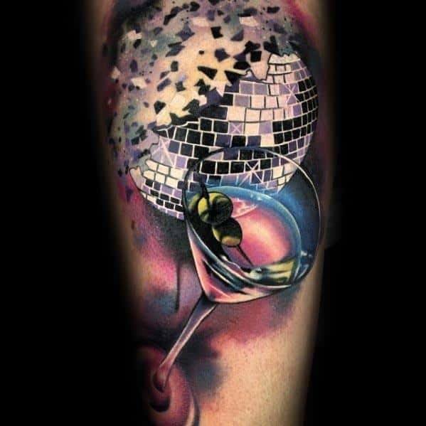 Disco Ball Womens Tattoo Designs