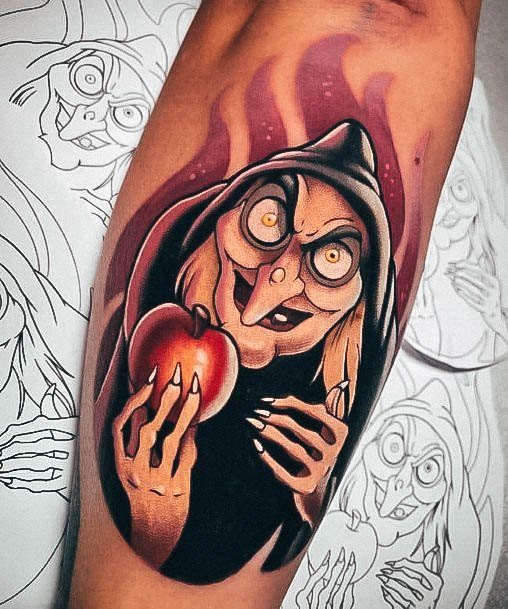 Disney Tattoos Feminine Ideas Witch Apple