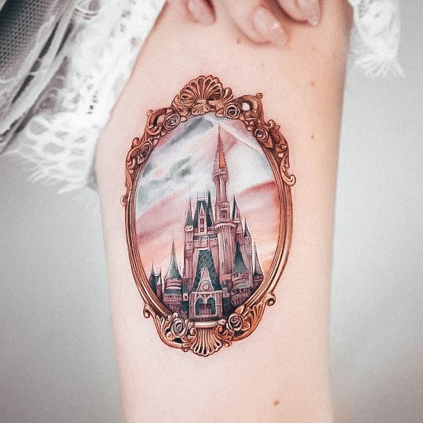 Disney Womens Tattoo Designs Castle Mirror