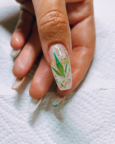 Distinctive Female 420 Nail Designs