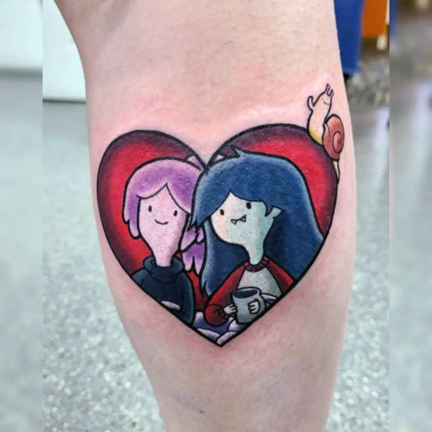 Distinctive Female Adventure Time Tattoo Designs