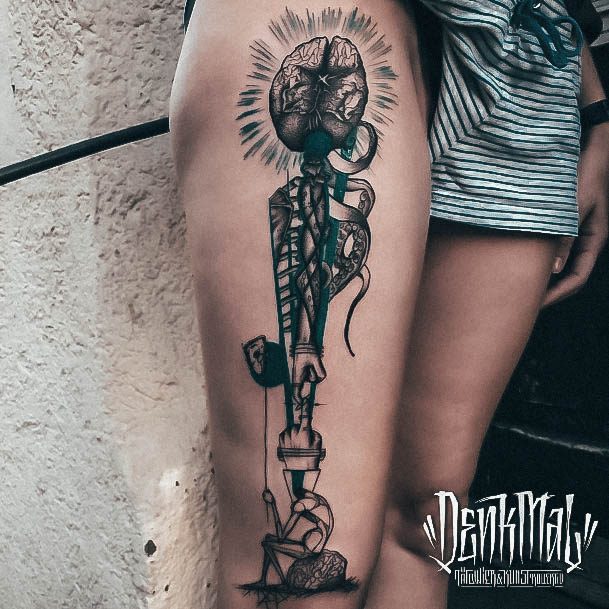 Distinctive Female Anxiety Tattoo Designs