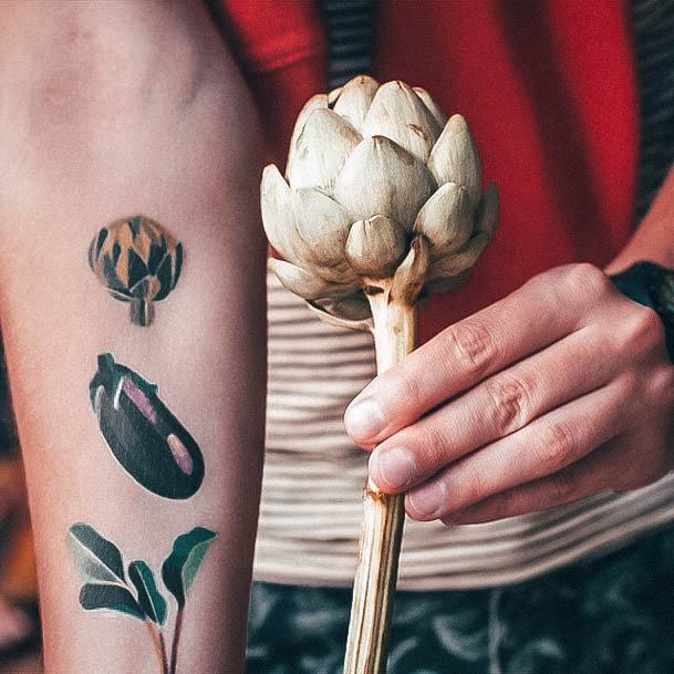 Distinctive Female Artichoke Tattoo Designs