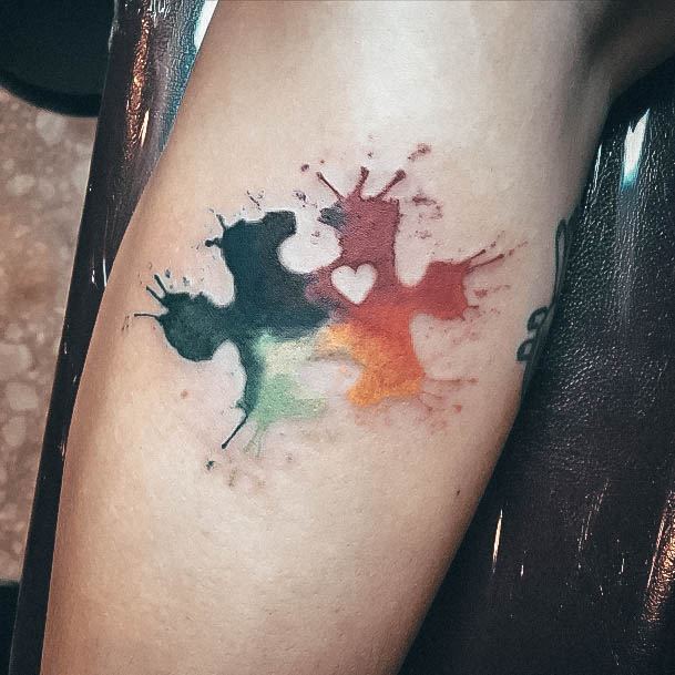 Distinctive Female Autism Tattoo Designs