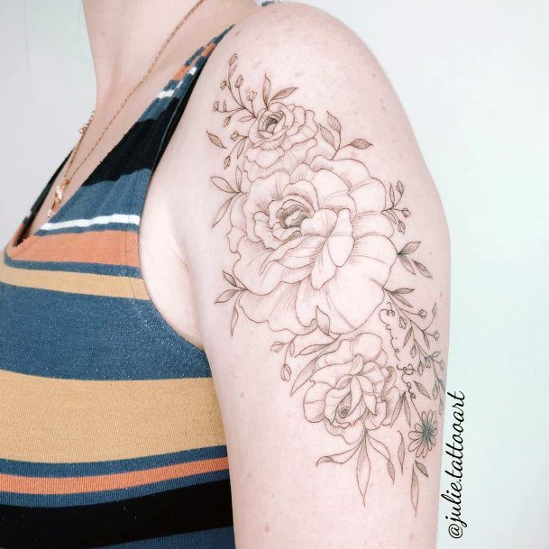 Distinctive Female Babys Breath Tattoo Designs