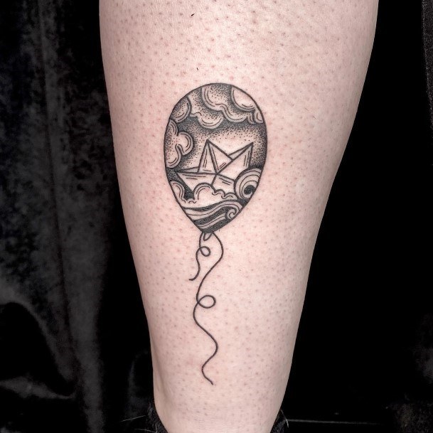 Distinctive Female Ballon Tattoo Designs