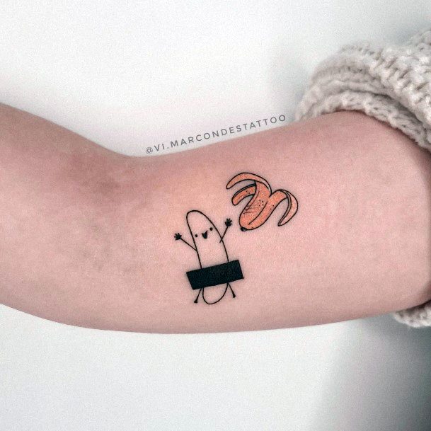 Distinctive Female Banana Tattoo Designs