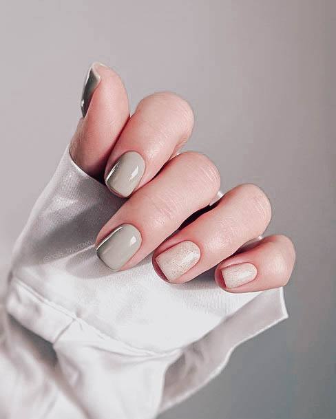 Distinctive Female Beige Nail Designs