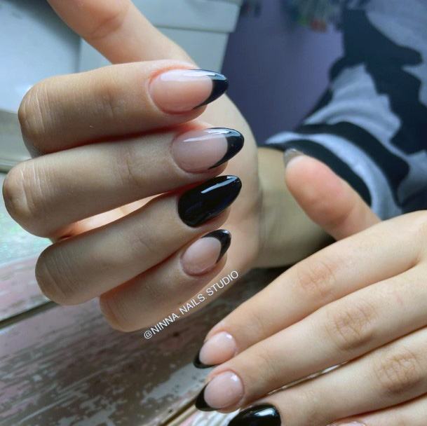 Distinctive Female Black Dress Nail Designs