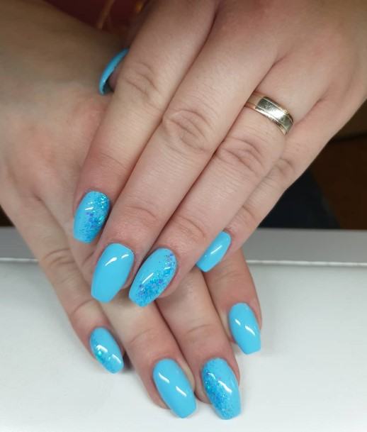 Distinctive Female Blue Summer Nail Designs