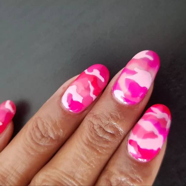 Distinctive Female Camo Nail Designs