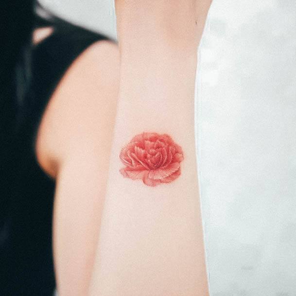 Distinctive Female Carnation Tattoo Designs