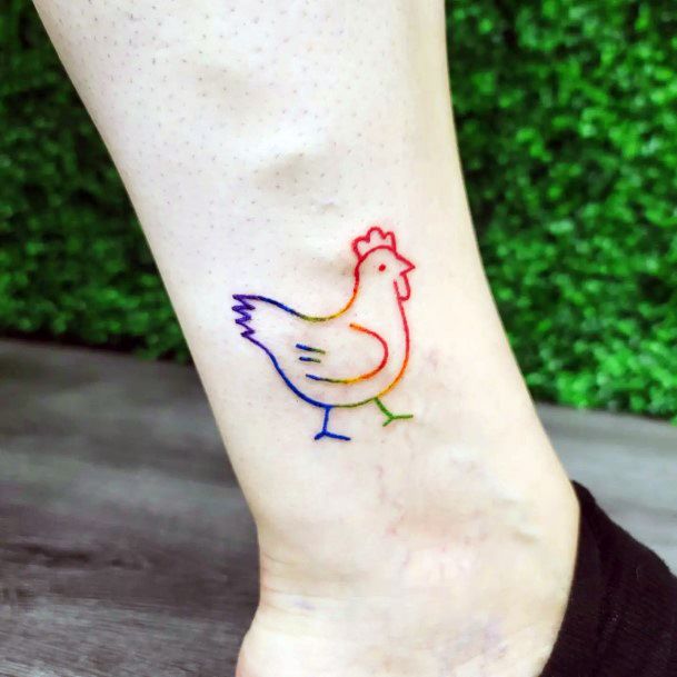 Distinctive Female Chicken Tattoo Designs
