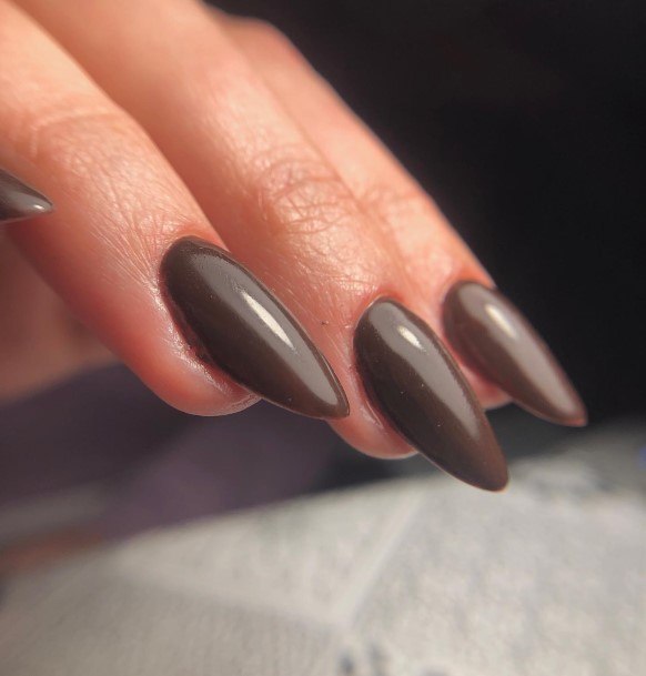 Distinctive Female Chocolate Nail Designs