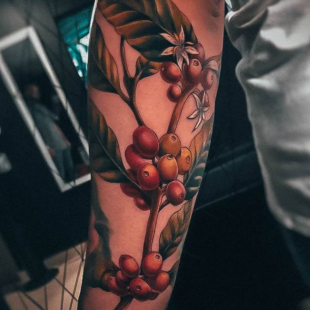 Distinctive Female Coffee Bean Tattoo Designs