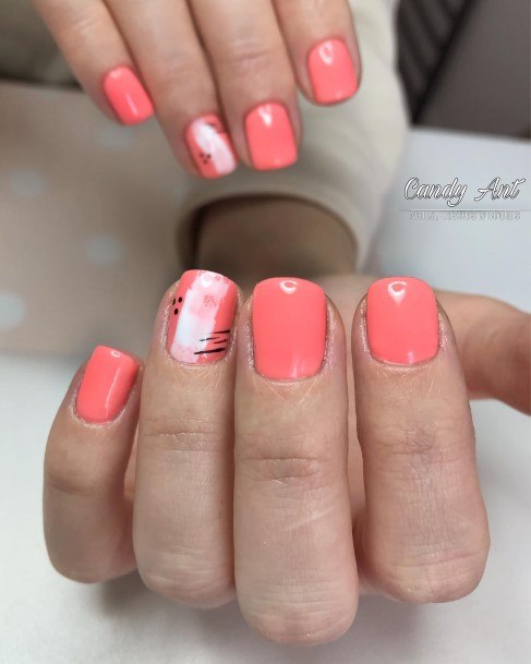 Distinctive Female Coral Nail Designs