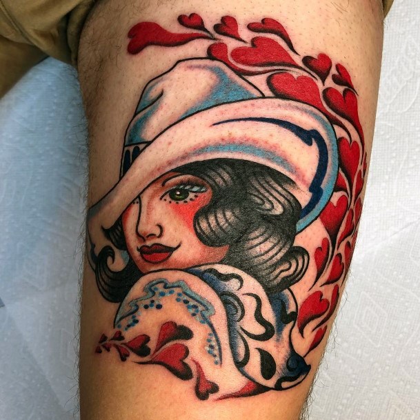 Distinctive Female Cowgirl Tattoo Designs