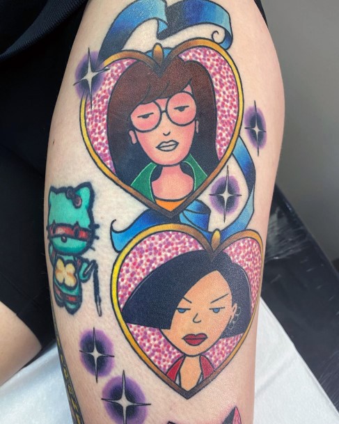 Distinctive Female Daria Tattoo Designs