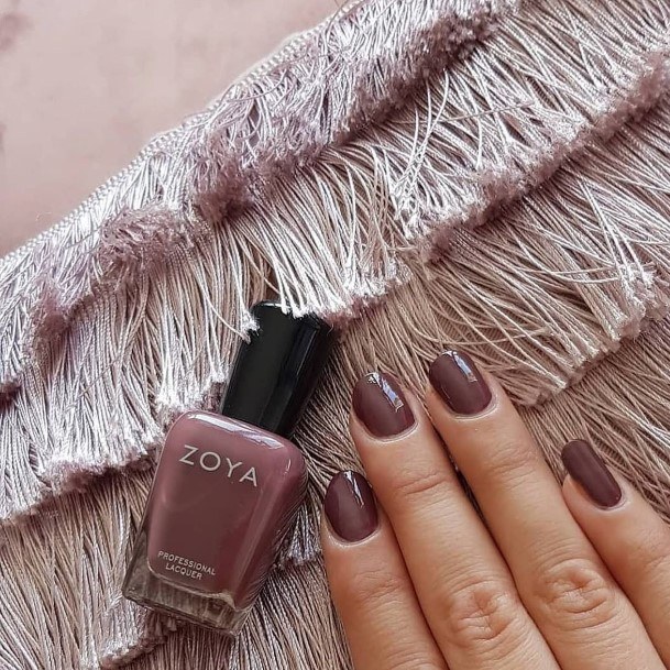 Distinctive Female Dark Maroon Nail Designs