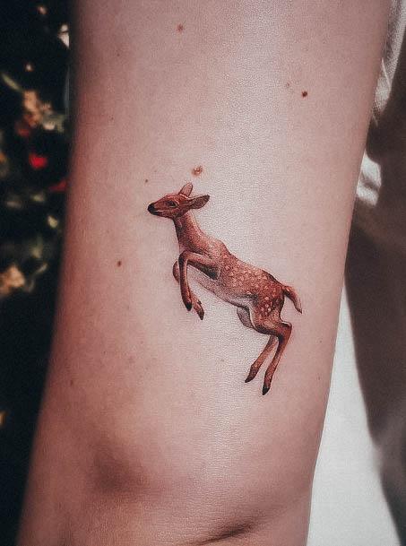 Distinctive Female Deer Tattoo Designs